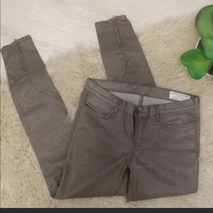 All saints coated skinny ankle jeans with zips.W29